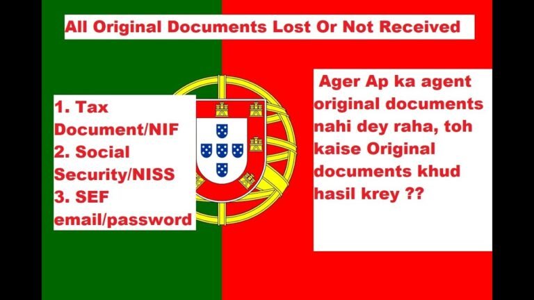 Portugal Immigration Information | Lost Tax/Social Security Document/SEF Email-Password | Get Free |