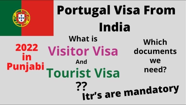 Portugal Visitor Visa from India | Portugal Visa Requirements and Documentations |Tourist visa 2022