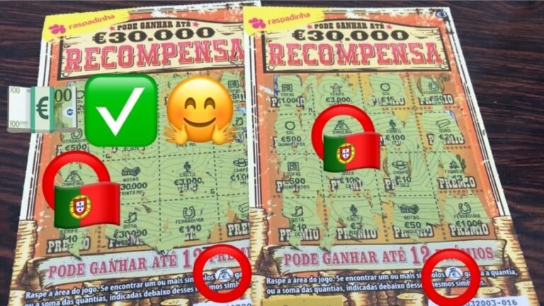 Portugal new  lottery tickets recompensa