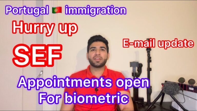 SEF OPEN APPOINTMENT DATES FOR BIOMETRIC | PORTUGAL 🇵🇹 IMMIGRATION