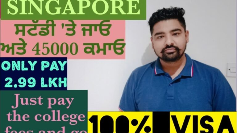 SINGAPORE STUDY VISA EARN 45000RS @Dayakaran vlogs @PUNJABI VLOGGER