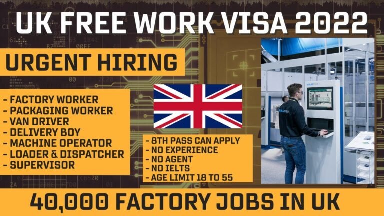 🇬🇧 UK FREE WORK VISA 2022 | Factory Jobs In UK | UK Jobs For Indians | UK Jobs 2022 🇬🇧