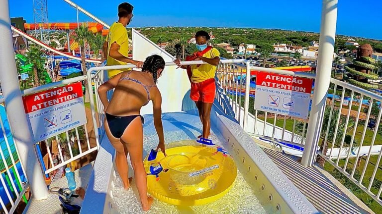 White Fall Water Slide at Aquashow Park