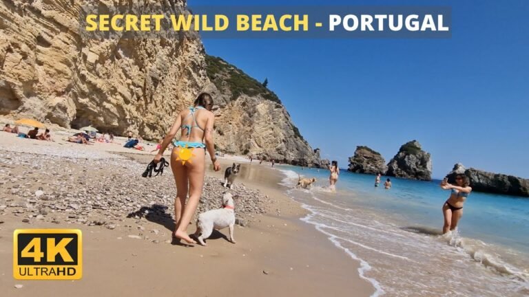 4K Secret Wild Beach – Praia do Ribeiro do Cavalo Beach Walk Portugal 2022