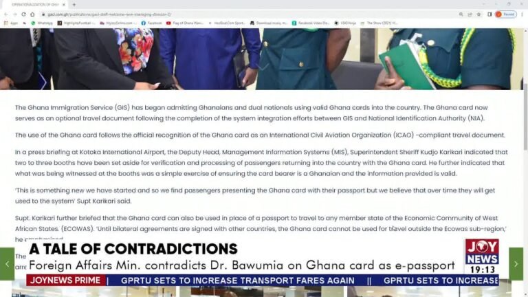 A tale of contradictions: Foreign Affairs Min. contradicts Dr Bawumia on Ghana card as e-passport