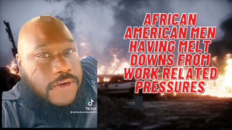 America's work pressure on African American Men who are showing signs of meltdown