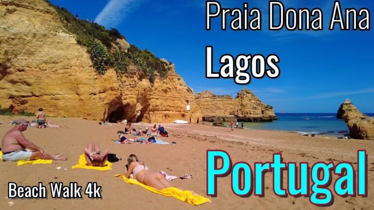 Beach Walk LAGOS – PRAIA DONA ANA , Scenic Relaxation  – The ALGARVE PORTUGAL 4k 2022