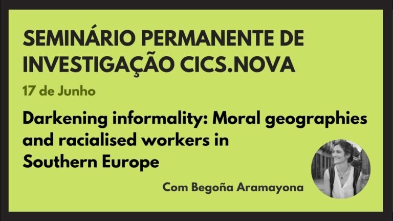 Begoña Aramayona | Seminário Permanente de Investigação CICS.NOVA