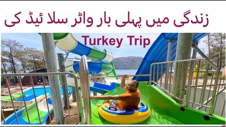 Pehli Baar Water Slide Ki | Water slide at orka Beach Turkey, Tas Qureshi vlog