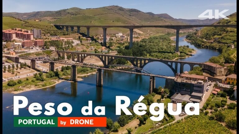 Peso da Régua | Duoro wine Valley Portugal | 4K drone footage