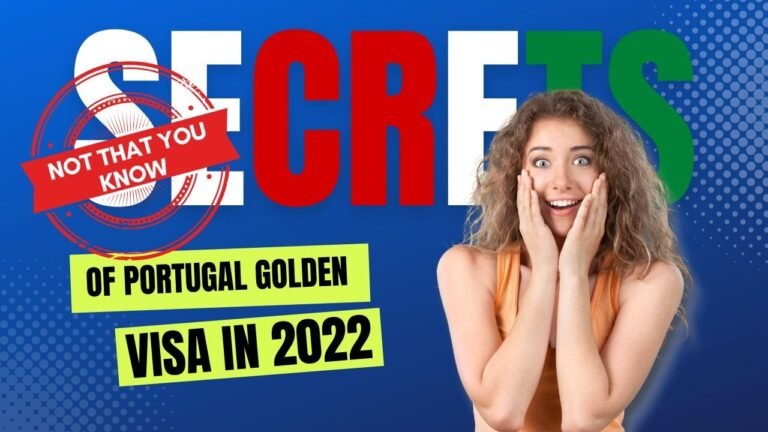 Portugal golden visa secrets 2022|| Not That You Know on Investment in Portugal in 2022 #youtube