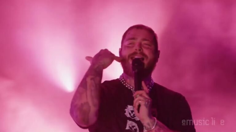 Post Malone performing at "Hangout Music Festival 2022"