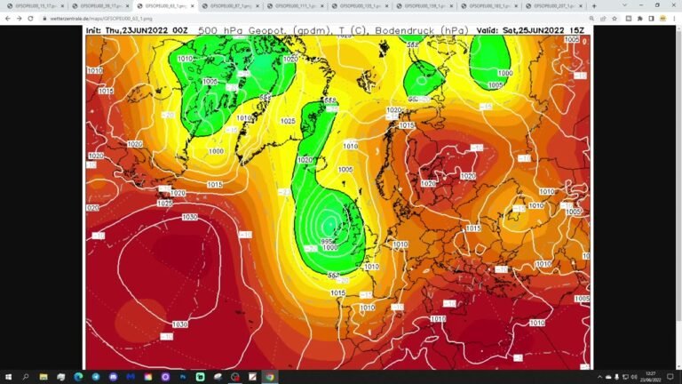 Ten Day European Weather Forecast: 23rd June To 3rd July 2022