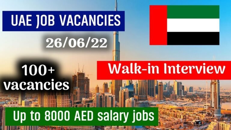 UAE ജോലി ഒഴിവുകൾ | UAE JOB VACANCIES | walk-in interview | June 2022 | apply now