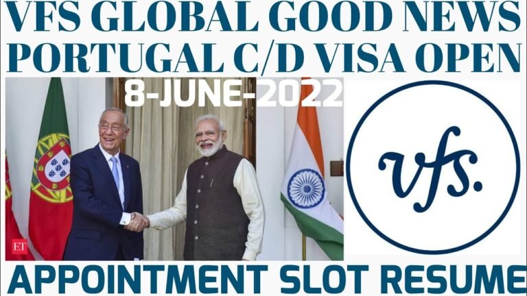 Vfs Global Announced Portugal Tourist/Family/Work/Study Visa Finally Resume in India After Lockdown.