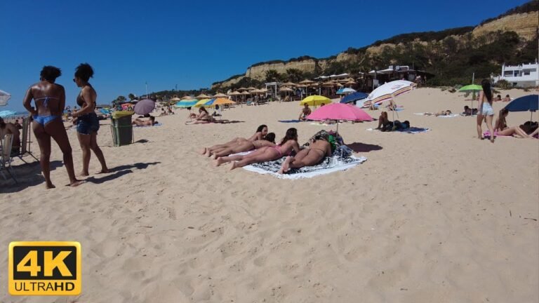 4K Beach Walk Praia Fonte da Telha – Almada Beaches Portugal 2022