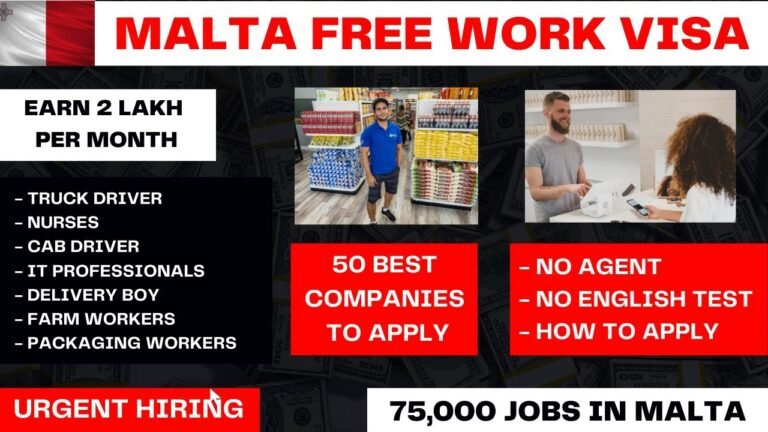 🇲🇹 75,000 New Jobs In Malta | Malta Free Work Visa 2022 | Malta Latest Updates | Malta Work Visa 🇲🇹