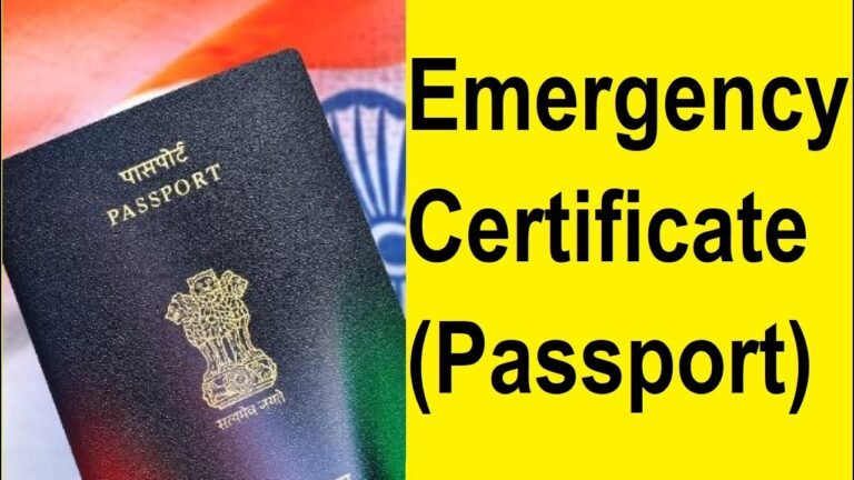 EC – Emergency Certificate – Emergency slip in lieu of passport for travel