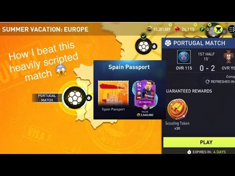 Fifa Mobile 22 : Summer Vacation Europe – Portugal Match ✅ Spain Passport ☑️