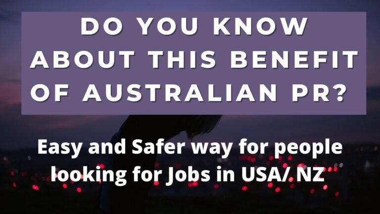 Lesser known benefits of Australian PR/ Citizenship II E3 visa to move from Australia to USA