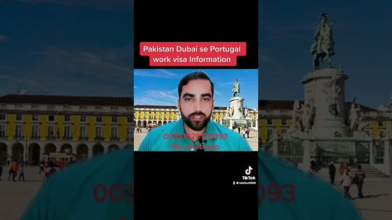 Pakistan Dubai se portugal work visa information