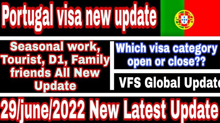 Portugal Visa Update | Portugal Work Visa| Portugal Visa For Indians | VFS Portugal | #Portugal