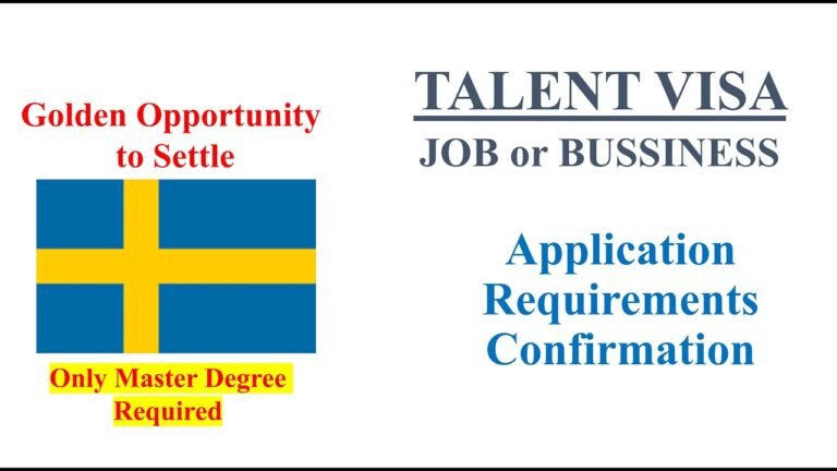 Talent Visa Sweden | New Immigration Rules | Sweden's Residence Permit