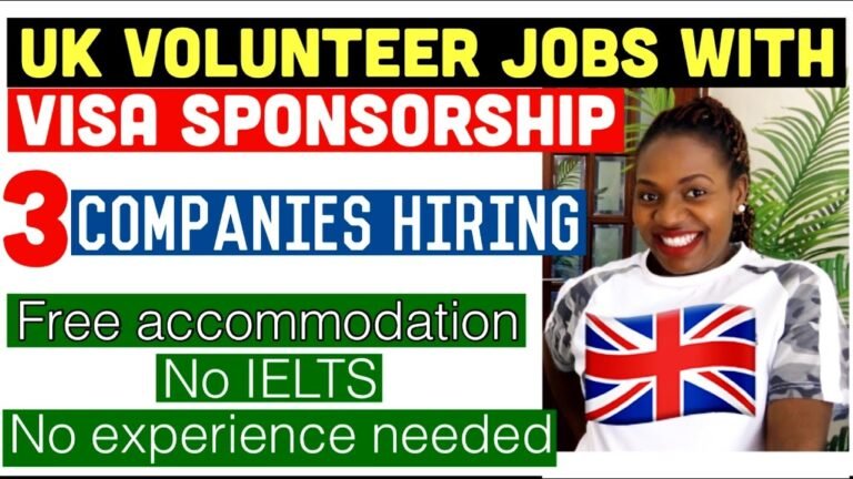 UK CHARITY ORGANISATIONS HIRING WITH VISA SPONSORSHIP- TIER 5 CHARITY WORK VISA-VOLUNTARY JOBS IN UK