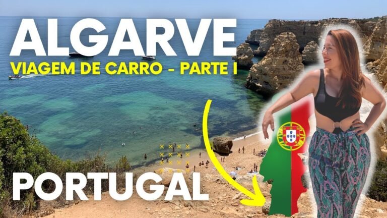 VIAGEM DE CARRO DO PORTO AO ALGARVE PORTUGAL| Parte 1 | Nazaré, Albufeira, Gruta de Benagil e mais