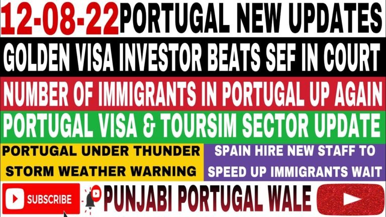 12-8-22Portugal News update(immigrants up in Portugal)#sefnews #europe #punjabinews #visa #portugal