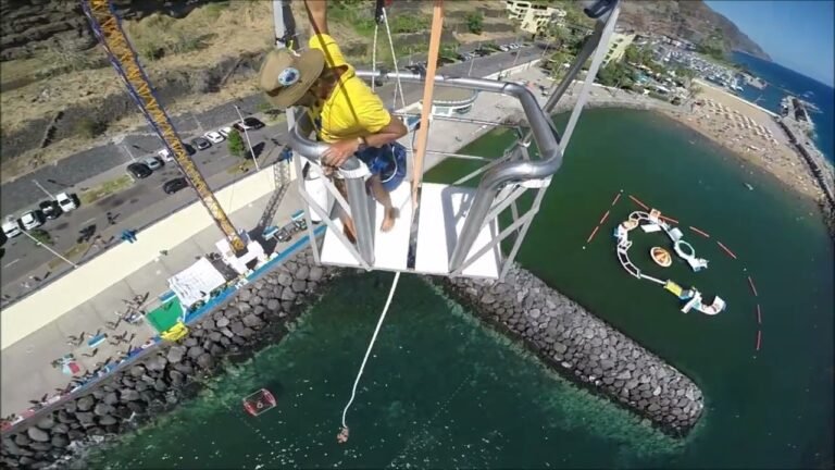 CALHETA BEACH BUNGEE JUMP 4TH AUGUST 22 BUNGY PORTUGAL