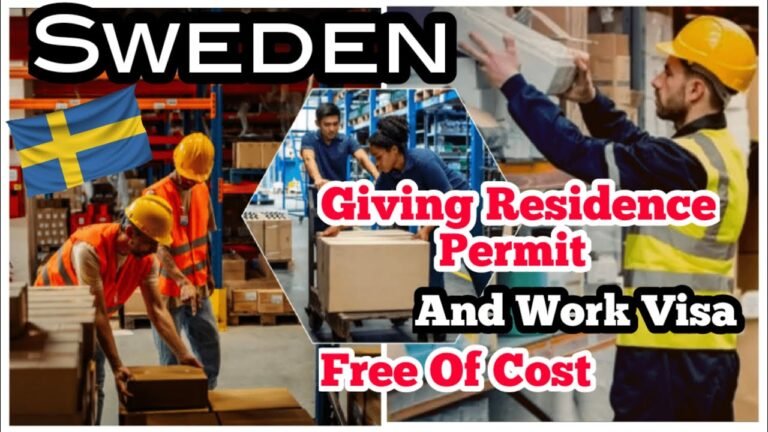 Free Of Cost-Sweden 🇸🇪 work visa and residency permit without any fee//Hindi//