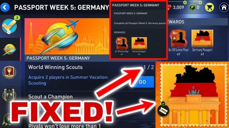 GERMANY PASSPORT QUEST FINALLY FIXED! HOW TO COMPLETE! 2 Summer Scouting players (FIFA Mobile 22)