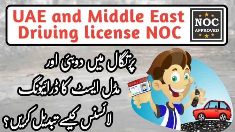 HOW TO GET UAE AND MIDDLE EAST DRIVING LICENSE NOC FOR PORTUGAL 2022