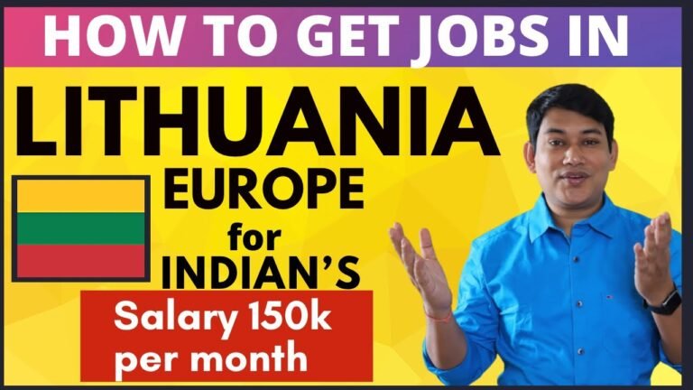 Jobs in LITHUANIA || Lithuania jobs for Indians || How to get Jobs in LITHUANIA (EUROPE)