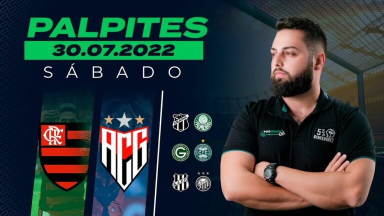 PALPITES DE FUTEBOL PARA O DIA 30 07 22 (SÁBADO) + BILHETES PRONTOS + SORTEIO ✔