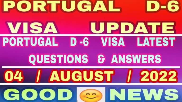 Portugal D6 Visa August Update 2022 | Portugal Family reunification Visa Update | portugal d6 visa