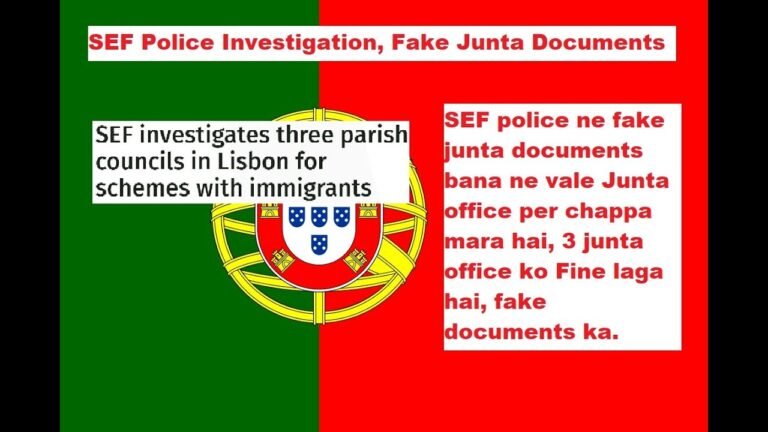 Portugal Immigration Information | SEF Police | Fake Junta Documents | 1st Email Update |