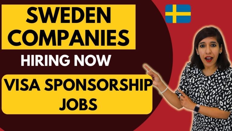 Top 15 Companies providing visa Sponsorship Jobs  in SWEDEN | Move to SWEDEN with Family