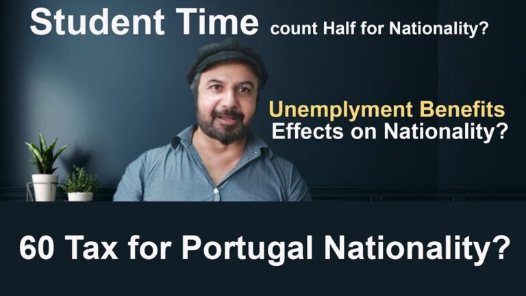 60 Tax for Portugal Nationality Required ? | Student Time counts Half ? | infoStation