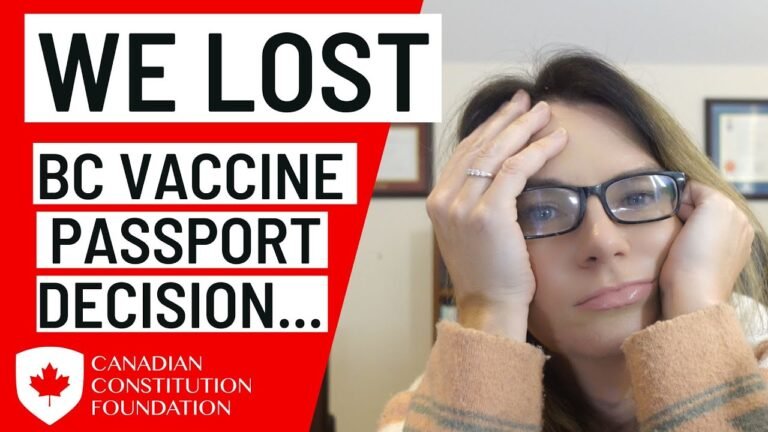 BC Vaccine Passport legal challenge result… bad news :(