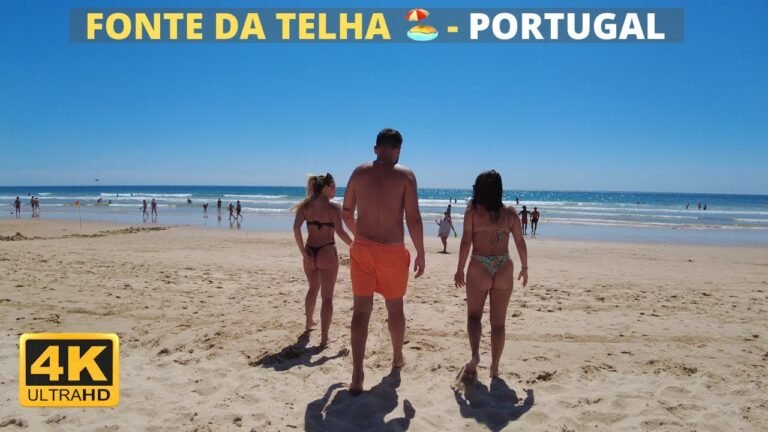 Beach Walk Fonte da Telha, Almada Portugal 2022 – 4K