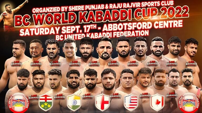 LIVE – BC World Kabaddi Cup 2022 – Canada Kabaddi