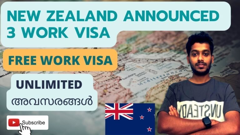 NEW ZEALAND WORK VISA | New Zealand Government launched 3 Residence Visas & Malayalam 2022