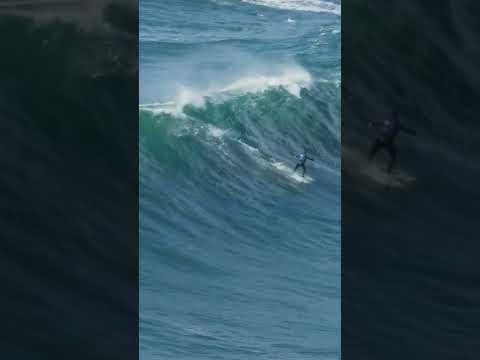 Nazaré, Portugal – Largest Waves ever Surfed?🏄‍♂️🌊 Europe Travel #shorts #surf #travelvideo #waves