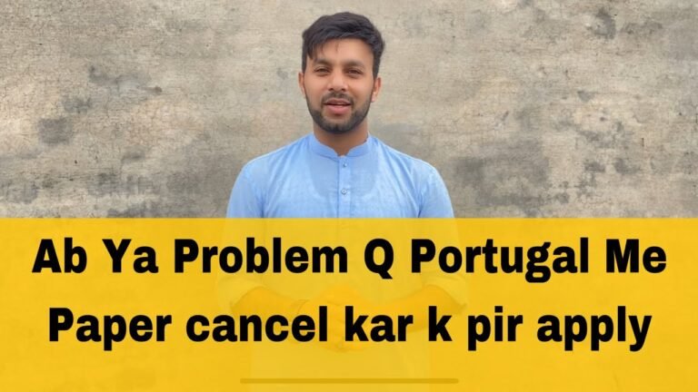 Portugal immigration paper cancel pir apply karo