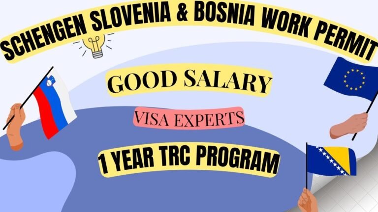 SCHENGEN SLOVENIA BOSNIA WORK PERMIT 1  YEAR TRC PROGRAM