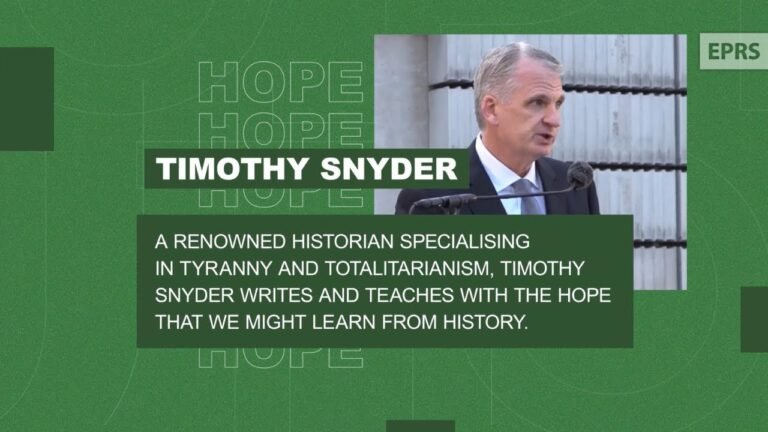 Speeches that have made Europe: Timothy Snyder (2019)