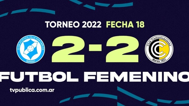 Villa San Carlos vs Comunicaciones: Fecha 18 del Torneo Femenino YPF 2022 – Fútbol Femenino