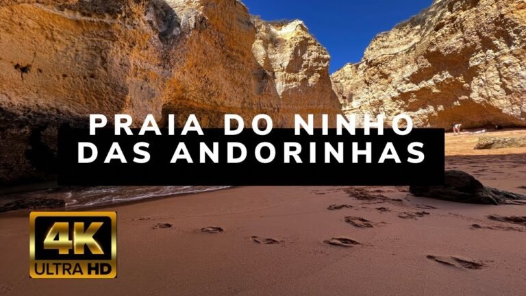 4K Paradise SECRET Beach Walk – Praia do ninho das andorinhas  – Portugal Beach – Algarve 2022